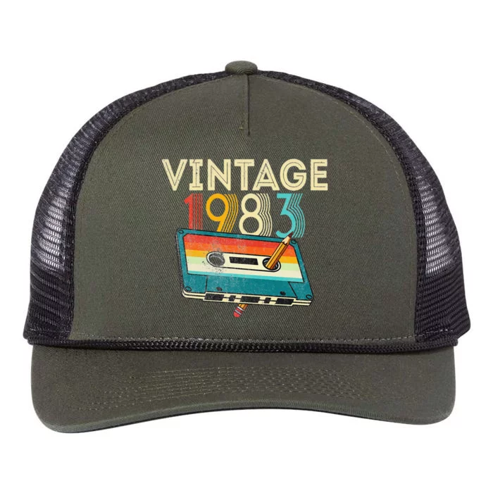 40 Year Old Gifts Vintage 1983 Cassette Tape 40th Birthday Retro Rope Trucker Hat Cap