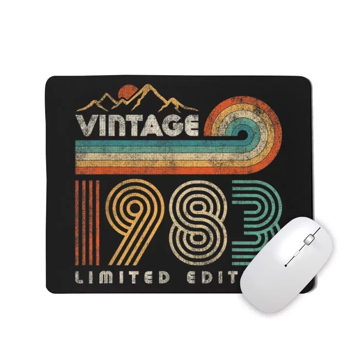 40 Year Old Birthday Vintage 1983 Limited Edition 40th Bday Mousepad