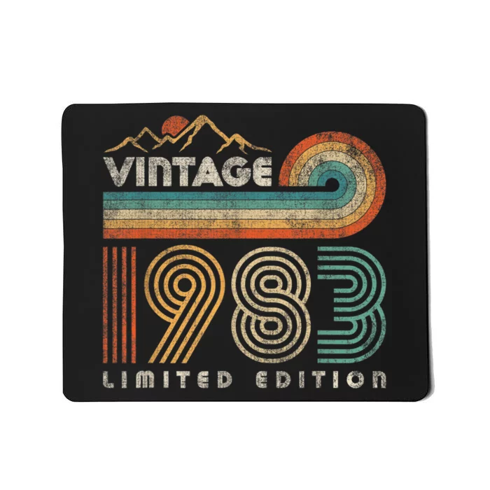 40 Year Old Birthday Vintage 1983 Limited Edition 40th Bday Mousepad