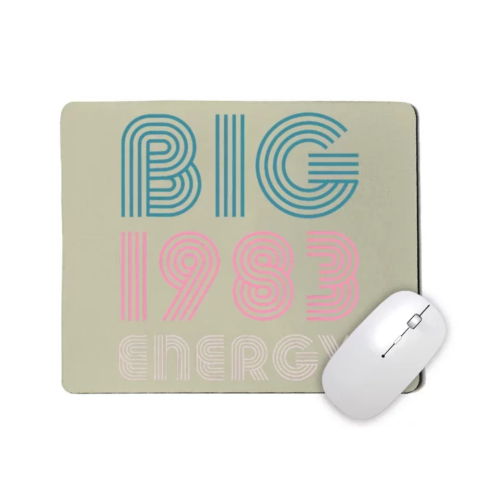 40 Years Old Birthday Born In 1983 Big 1983 Energy Mousepad