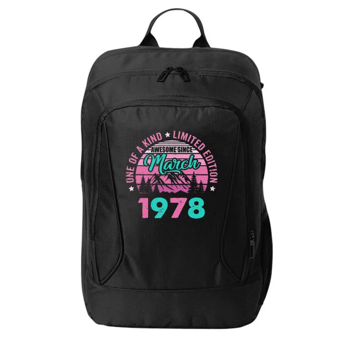 45 Years Old Awesome Since March 1978 45Th Birthday Women City Backpack