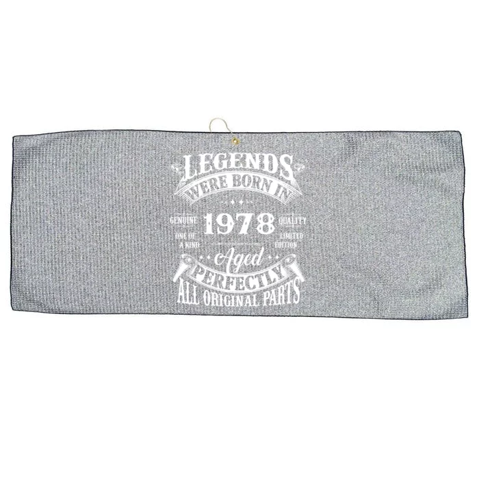 44 Years Old Vintage 1978 Limited Edition 44th Birthday Large Microfiber Waffle Golf Towel