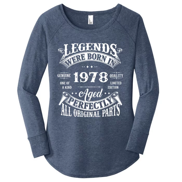 44 Years Old Vintage 1978 Limited Edition 44th Birthday Women's Perfect Tri Tunic Long Sleeve Shirt