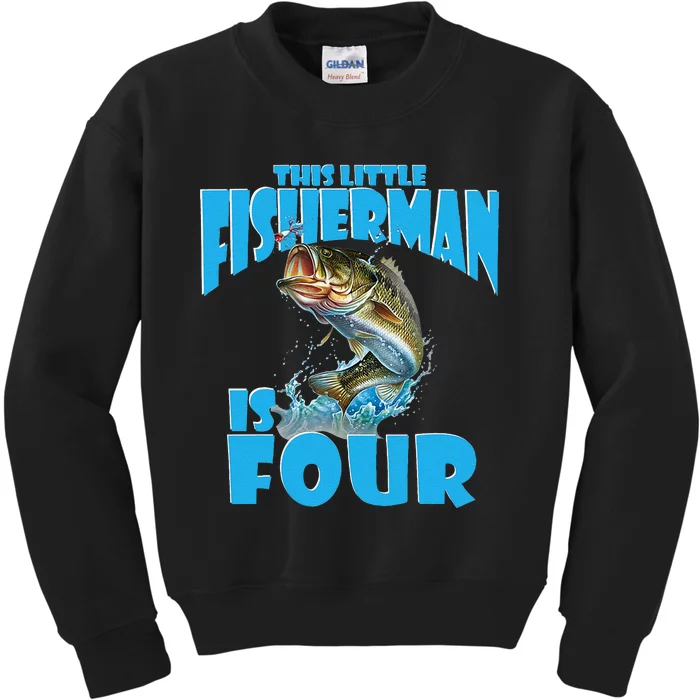 4 Year Old Fishing Outfit For Fishing Birthday Party Kids Sweatshirt