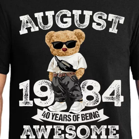 40 Year Of Being Awesome August 1984 Cool 40th Birthday Gift Pajama Set