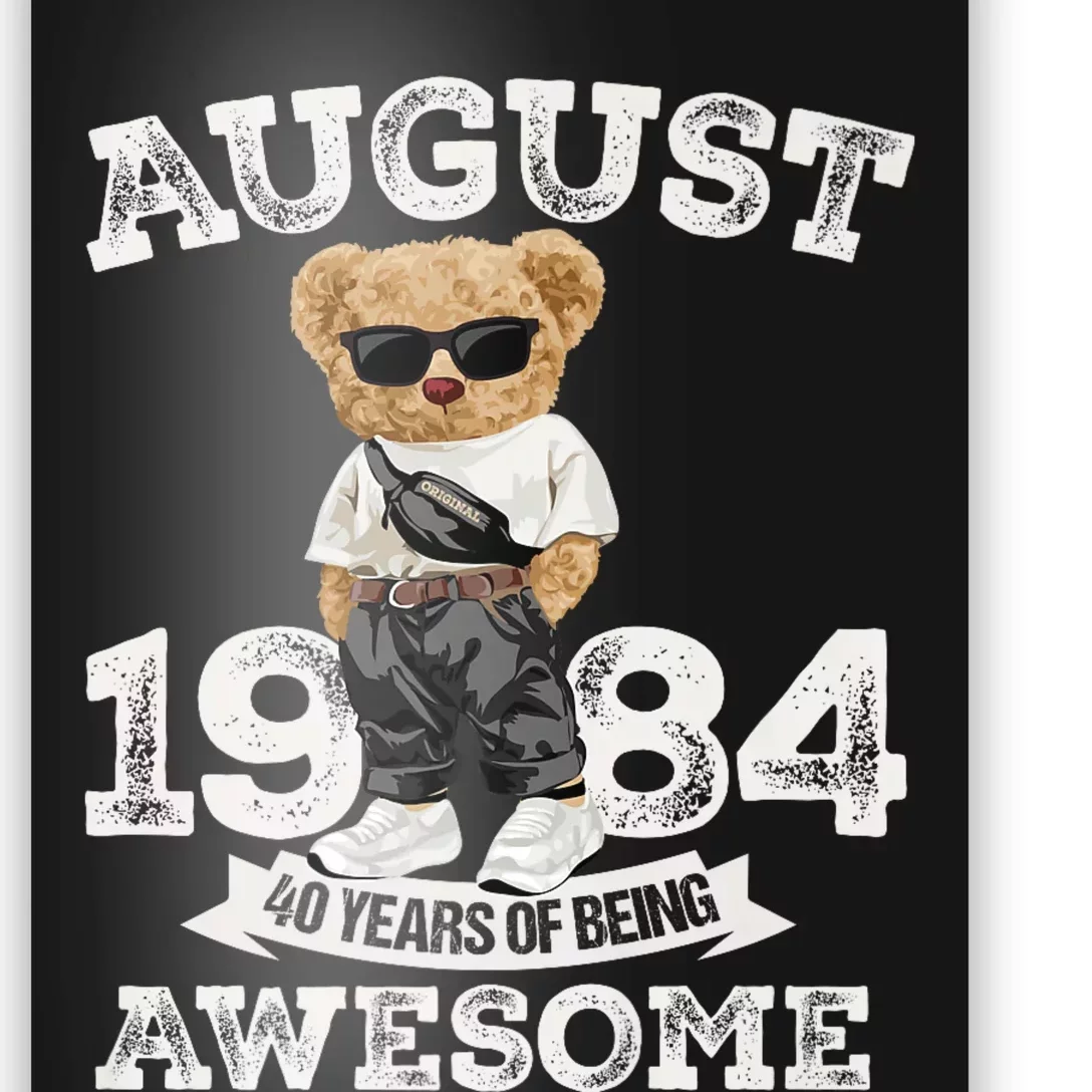 40 Year Of Being Awesome August 1984 Cool 40th Birthday Gift Poster