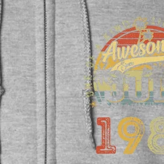 42 Years Old Gifts Awesome Since July 1981 42nd Birthday Full Zip Hoodie