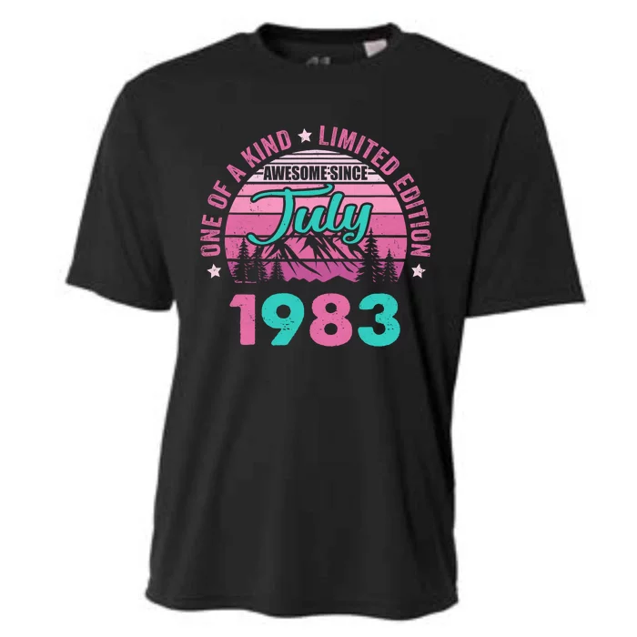 40 Years Old Awesome Since July 1983 40Th Birthday Women Cooling Performance Crew T-Shirt