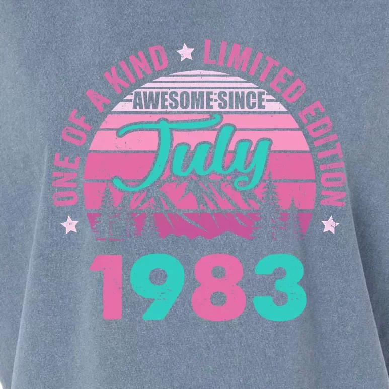 40 Years Old Awesome Since July 1983 40Th Birthday Women Garment-Dyed Women's Muscle Tee