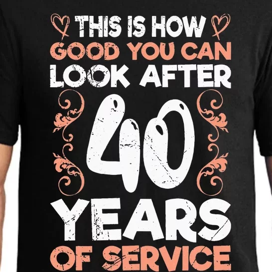 40 years of service 40 years of work anniversary Pajama Set