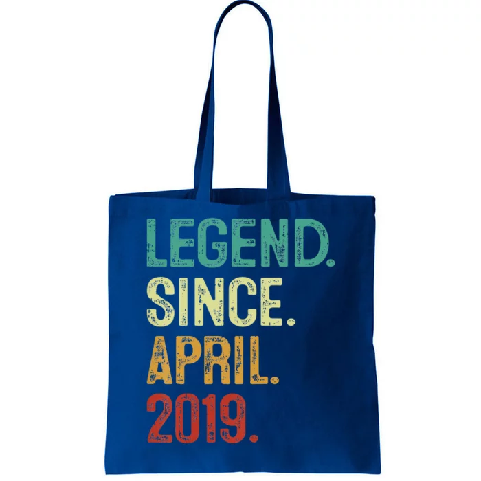 4 Years Old Legend Since April 2019 4th Birthday Tote Bag