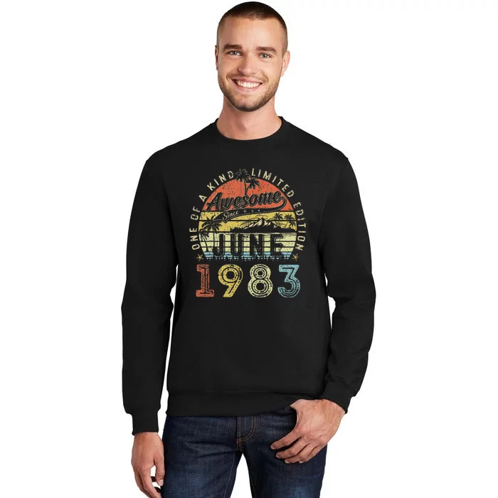 40 Year Old Awesome Since June 1983 40th Birthday Sweatshirt