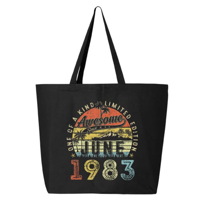 40 Year Old Awesome Since June 1983 40th Birthday 25L Jumbo Tote