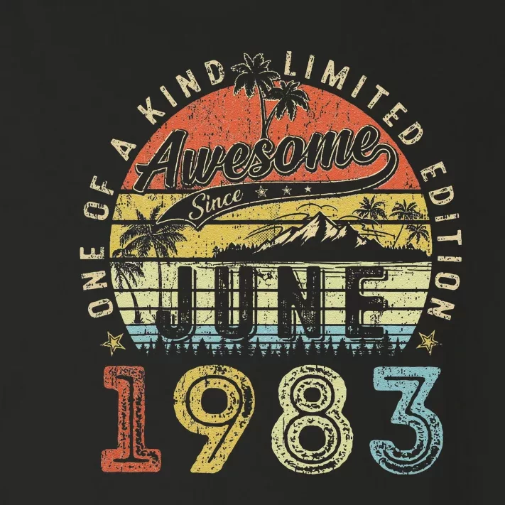 40 Year Old Awesome Since June 1983 40th Birthday Toddler Long Sleeve Shirt