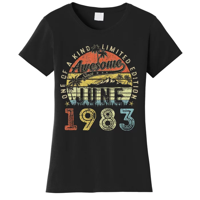 40 Year Old Awesome Since June 1983 40th Birthday Women's T-Shirt