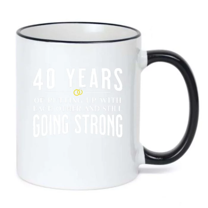 40 Years Of Putting Up With Each Other And Still Going Strong Black Color Changing Mug