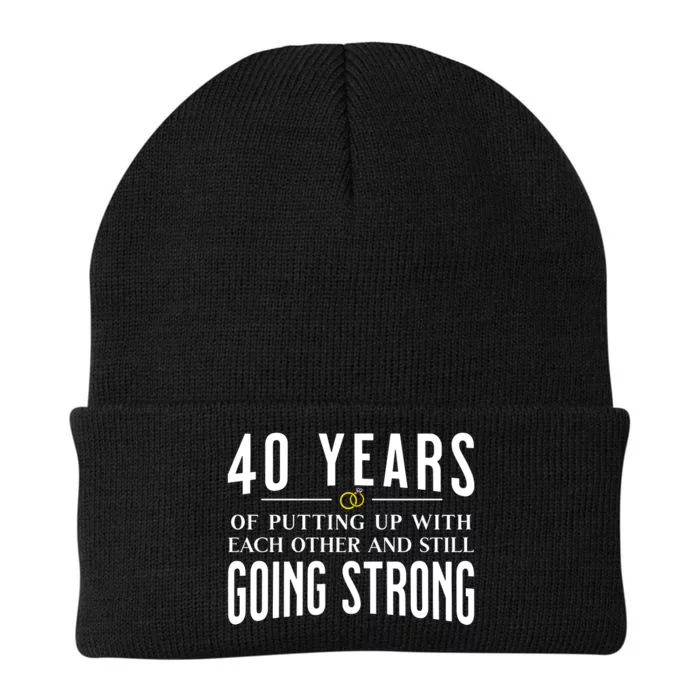 40 Years Of Putting Up With Each Other And Still Going Strong Knit Cap Winter Beanie