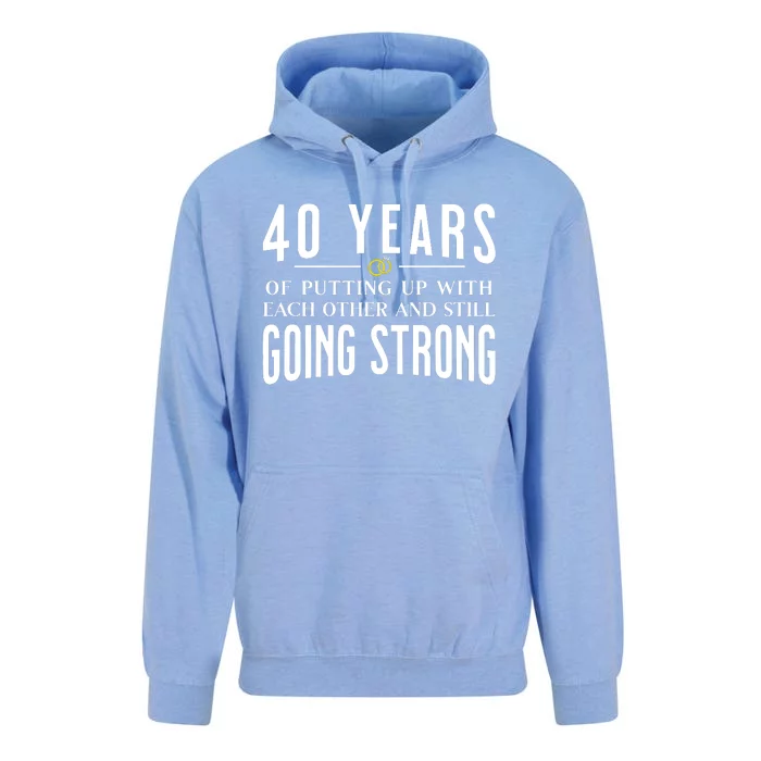 40 Years Of Putting Up With Each Other And Still Going Strong Unisex Surf Hoodie