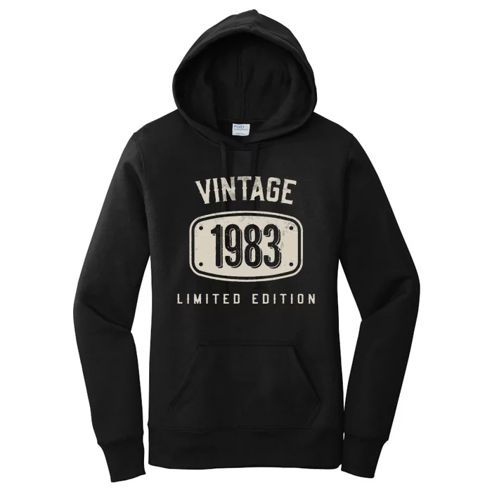 40 Years Old Vintage 1983 Limited Edition 40th Birthday Women's Pullover Hoodie