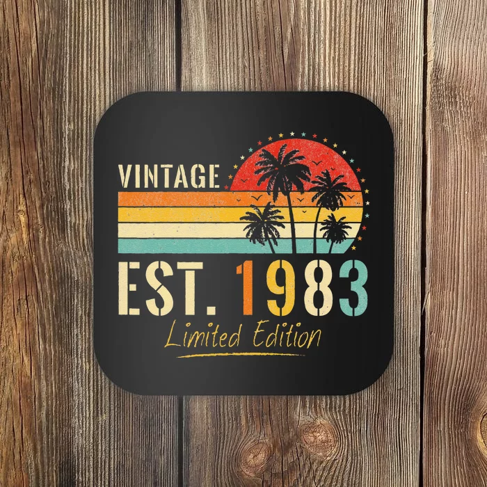 40 Years Old Vintage Est 1983 Limited Edition 40th Birthday Coaster