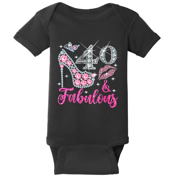 40 Years Old Gifts 40 & Fabulous Since 1983 40th Birthday Baby Bodysuit