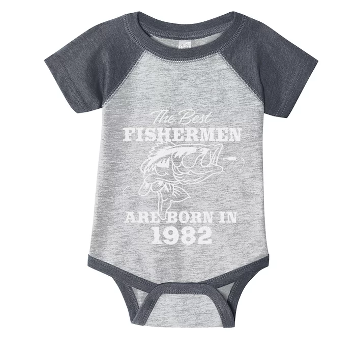 41 Year Old Fisherman Fishing 1982 41st Birthday Gift Infant Baby Jersey Bodysuit