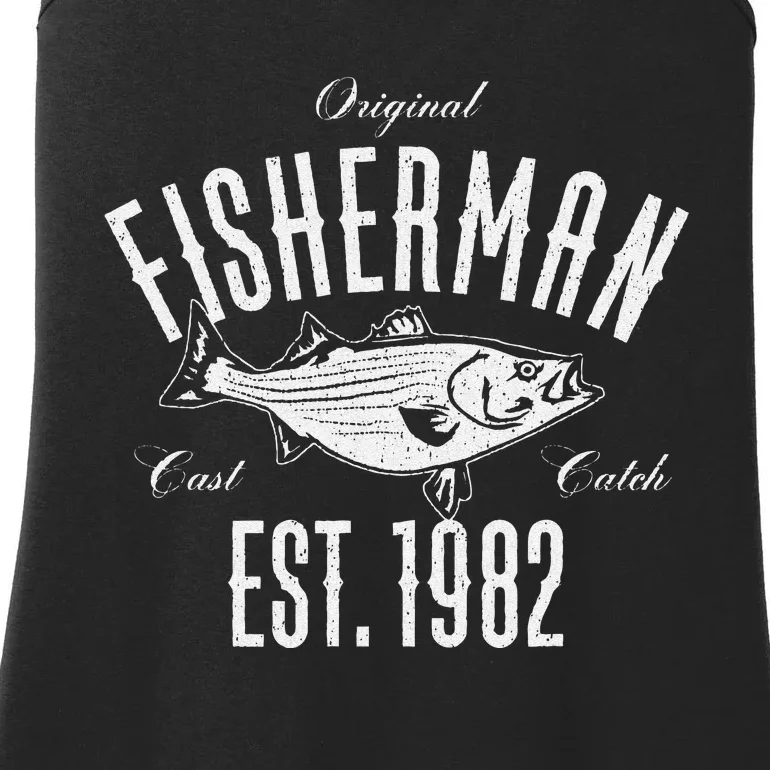 41 Year Old Fisherman Fishing 1982 41st Birthday Ladies Essential Tank