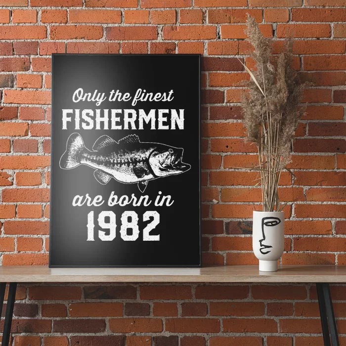 41 Year Old Fishing Fisherman 1982 41st Birthday Poster