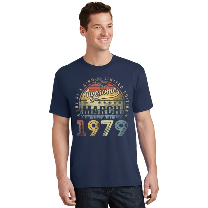 44 Year Old Awesome Since March 1979 44th Birthday T-Shirt