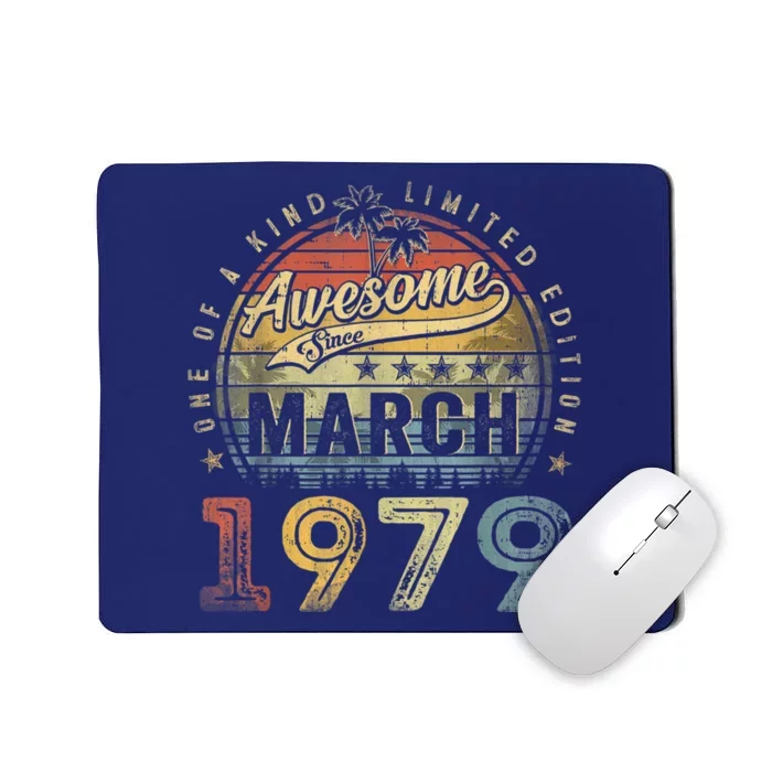 44 Year Old Awesome Since March 1979 44th Birthday Mousepad