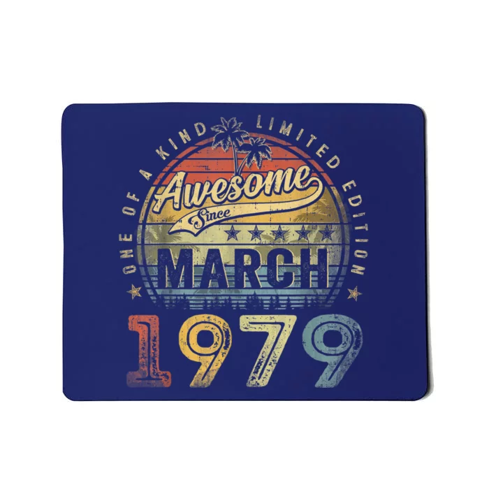 44 Year Old Awesome Since March 1979 44th Birthday Mousepad