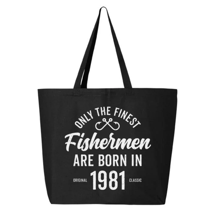 42 Year Old Fisherman Fishing 1981 42nd Birthday 25L Jumbo Tote