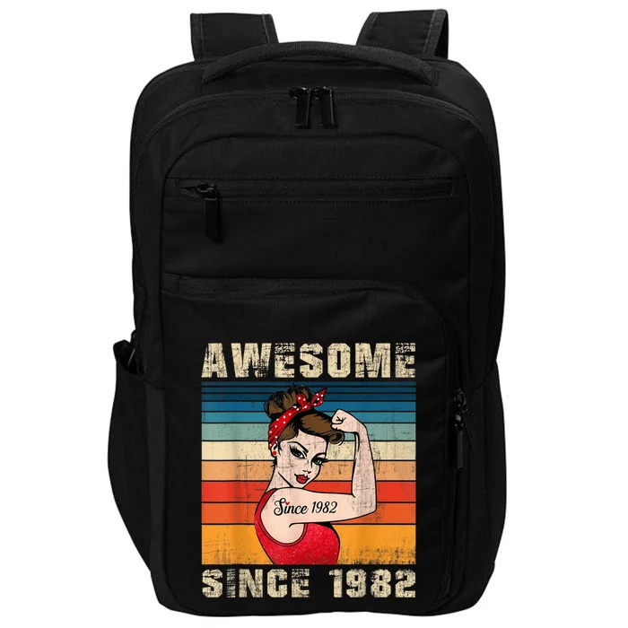 41 Year Old Awesome Since 1982 41st Birthday Gifts Wom.e.n Impact Tech Backpack