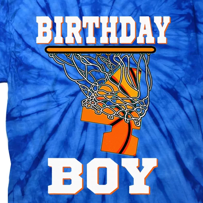 4 Years Old Basketball 4th Birthday Party Celebration Tie-Dye T-Shirt