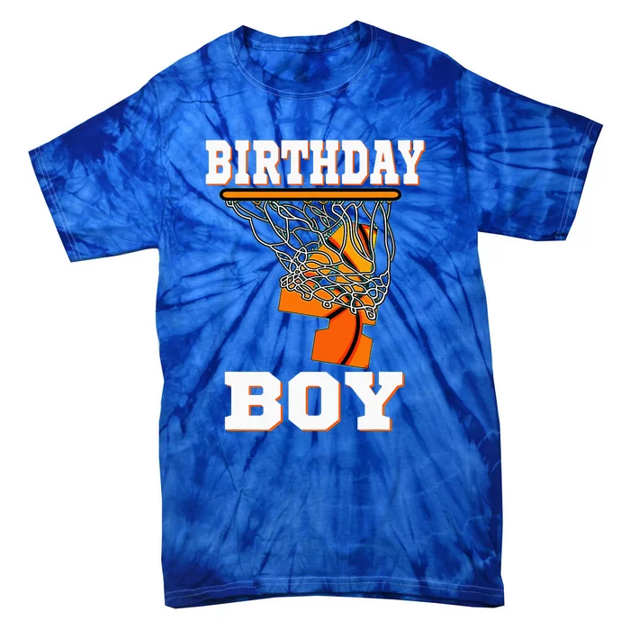 4 Years Old Basketball 4th Birthday Party Celebration Tie-Dye T-Shirt