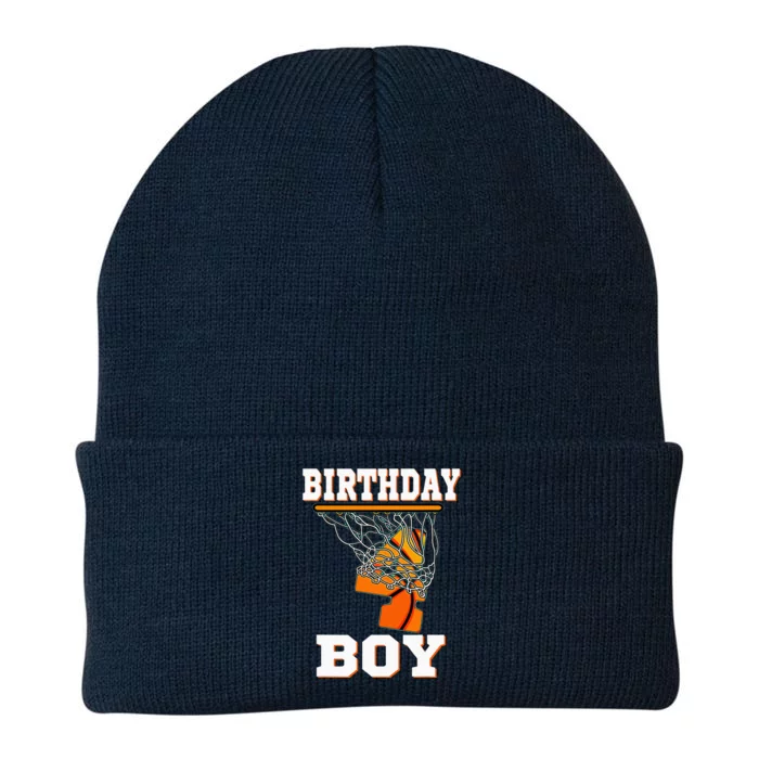 4 Years Old Basketball 4th Birthday Party Celebration Knit Cap Winter Beanie