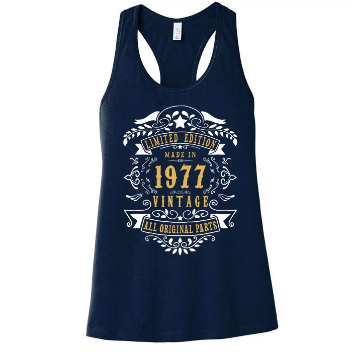 46 Years Old 46th Birthday Made Born In 1977 Idea Women's Racerback Tank