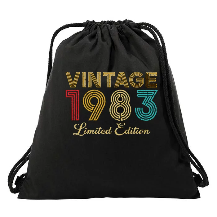 40 Years Old Vintage 1983 Limited Edition 40th Birthday Drawstring Bag