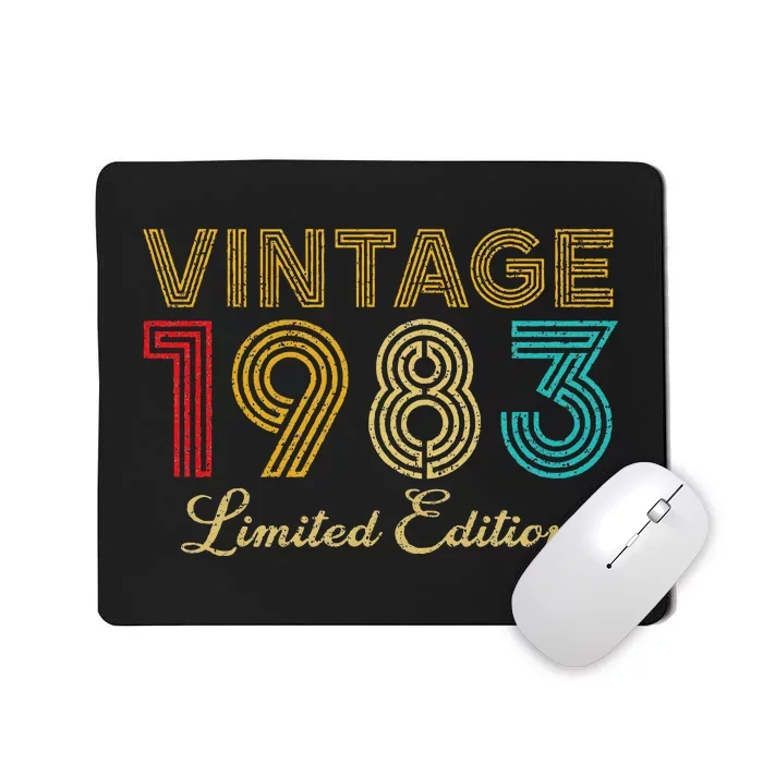 40 Years Old Vintage 1983 Limited Edition 40th Birthday Mousepad