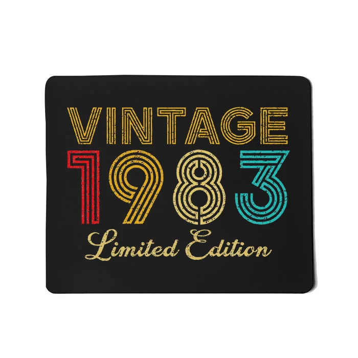 40 Years Old Vintage 1983 Limited Edition 40th Birthday Mousepad