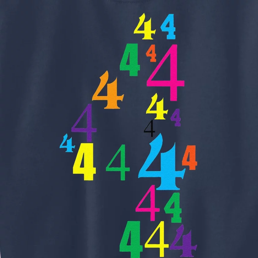 4 Year Old Birthday 4th BDay Number 4 Kids Sweatshirt