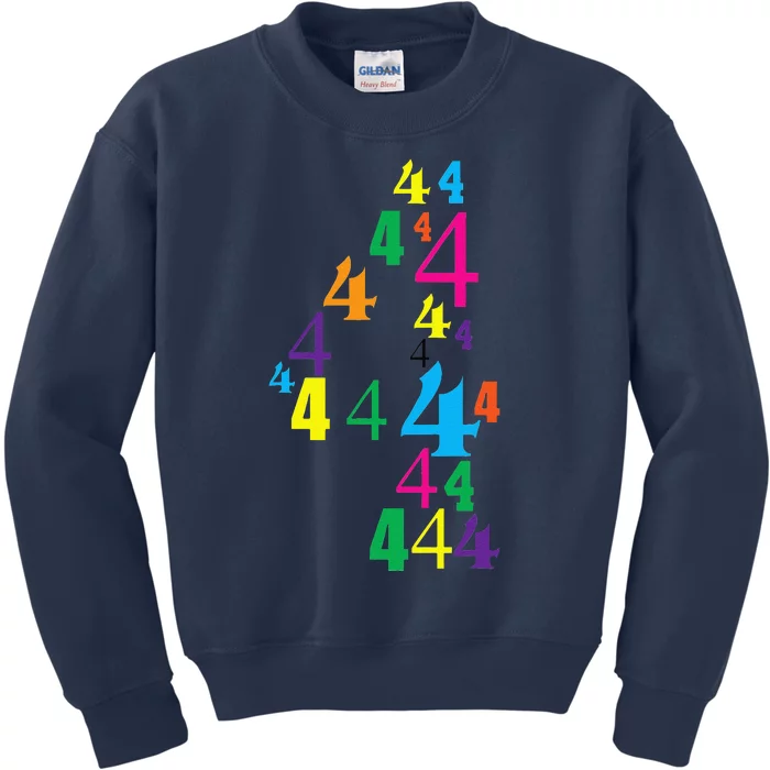 4 Year Old Birthday 4th BDay Number 4 Kids Sweatshirt