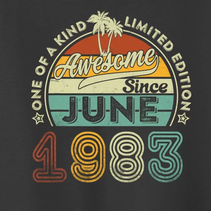 40 Year Old Awesome Since June 1983 40th Birthday Toddler T-Shirt