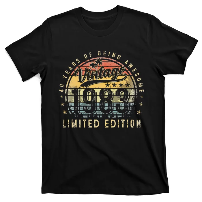 40 Year Old Gifts Vintage 1983 Limited Edition 40th Birthday T-Shirt