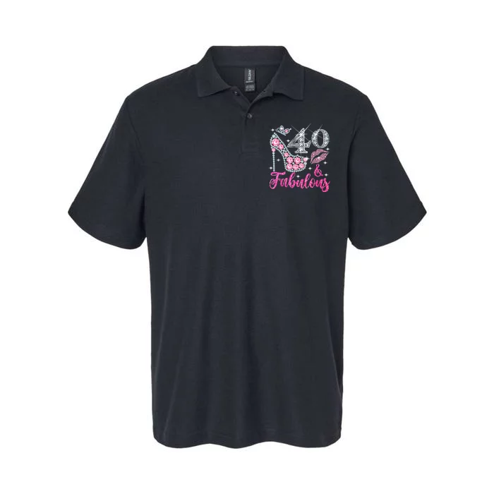 40 Years Old Gifts 40 & Fabulous Since 1983 40th Birthday Softstyle Adult Sport Polo