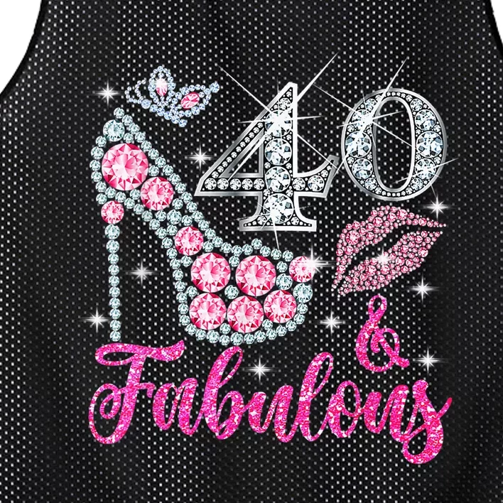 40 Years Old Gifts 40 & Fabulous Since 1983 40th Birthday Mesh Reversible Basketball Jersey Tank