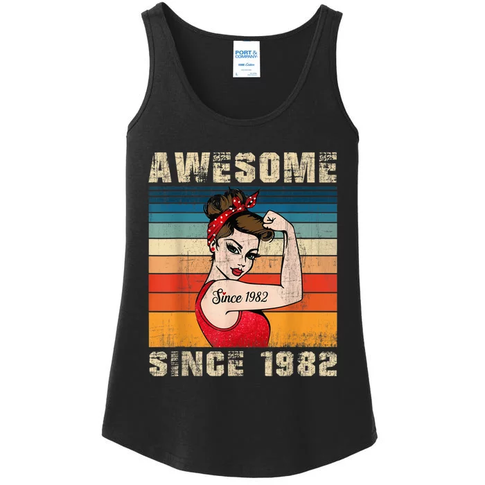 41 Year Old Awesome Since 1982 41st Birthday Gifts Wo Ladies Essential Tank