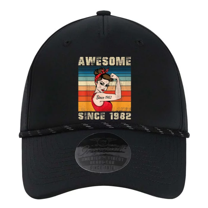 41 Year Old Awesome Since 1982 41st Birthday Gifts Wo Performance The Dyno Cap