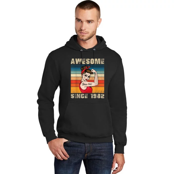 41 Year Old Awesome Since 1982 41st Birthday Gifts Wo Tall Hoodie