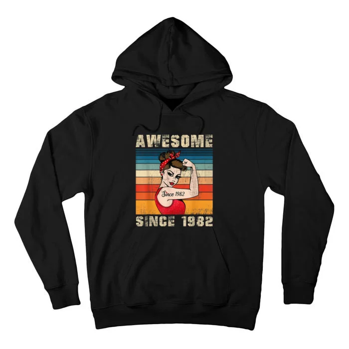 41 Year Old Awesome Since 1982 41st Birthday Gifts Wo Tall Hoodie